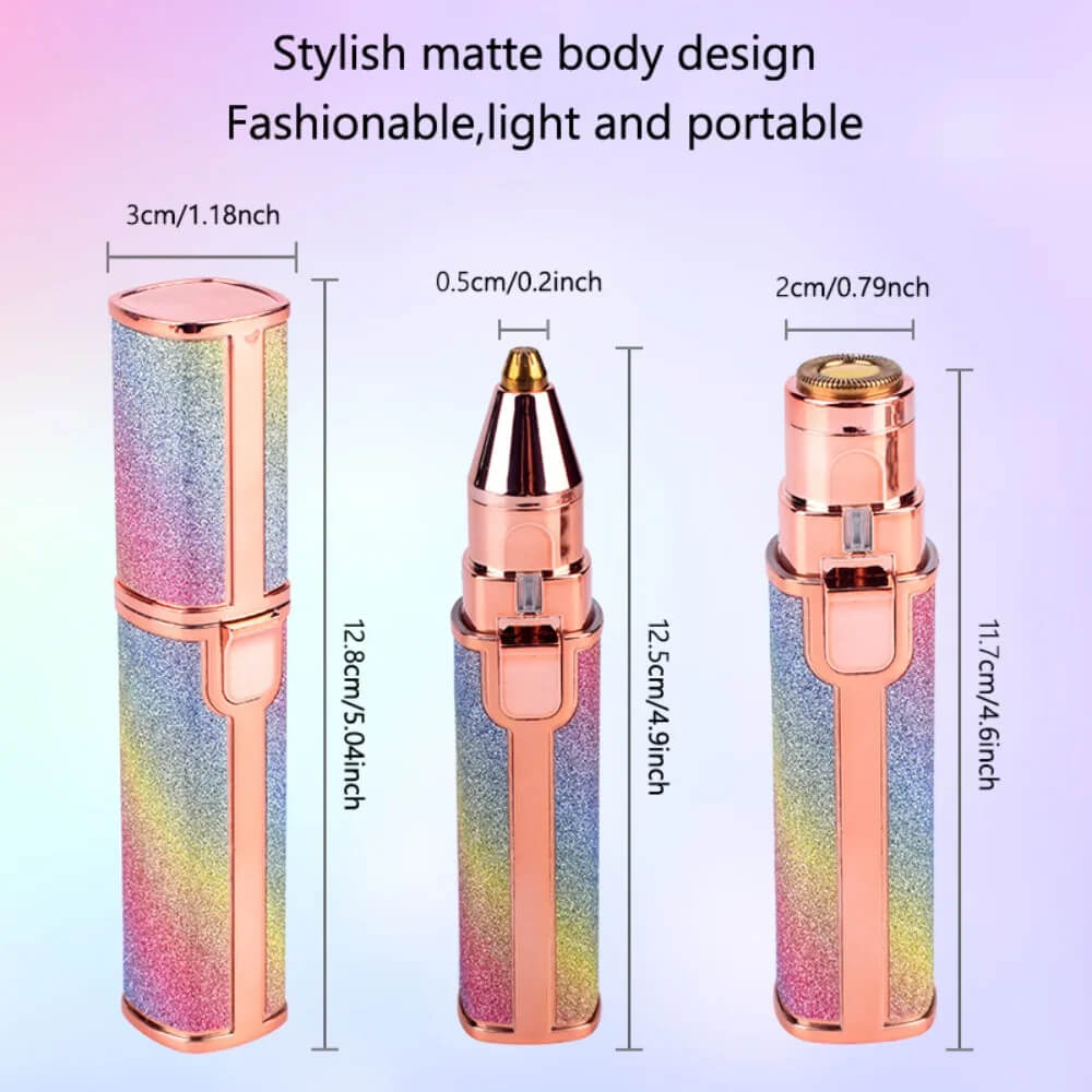 2-in-1 Electric Eyebrow & Facial Hair Trimmer – Rechargeable