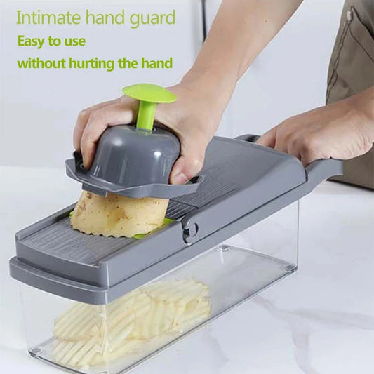 16 in 1 Multifunctional Vegetable Chopper - Onion Chopper, Food Grater, Slicer & Dicer for Kitchen, Easy Handle Design
