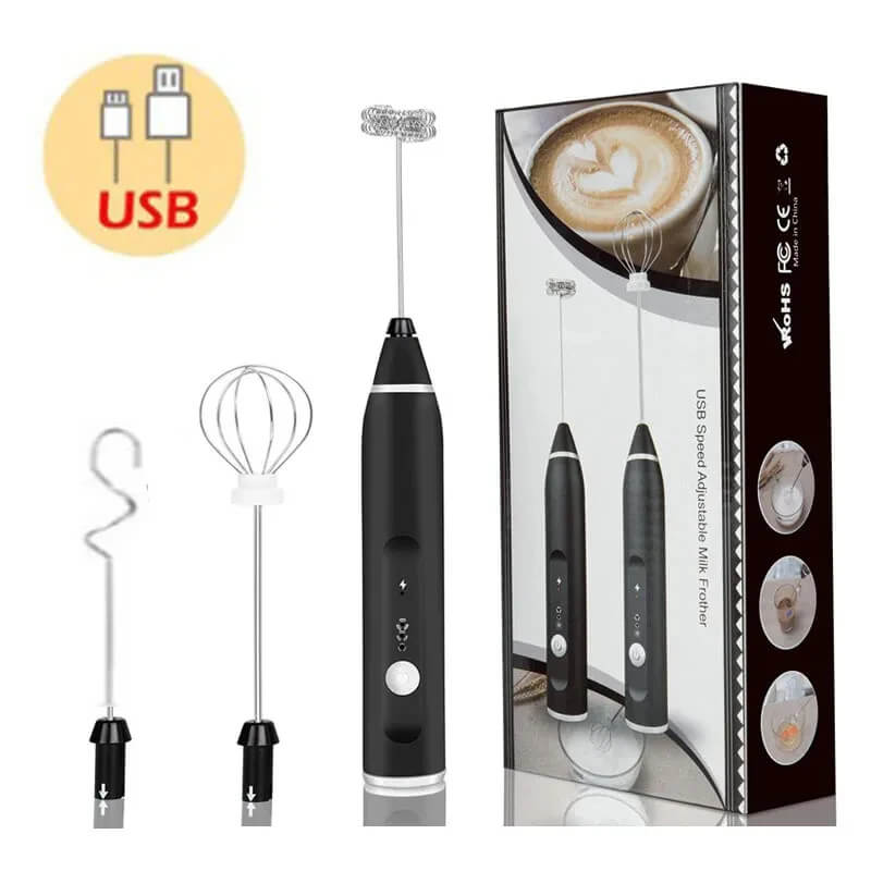Electric Milk Frother & Egg Whisk – USB Rechargeable