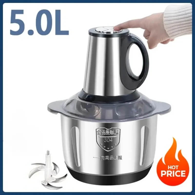 5L Electric Food Chopper – 3-Speed