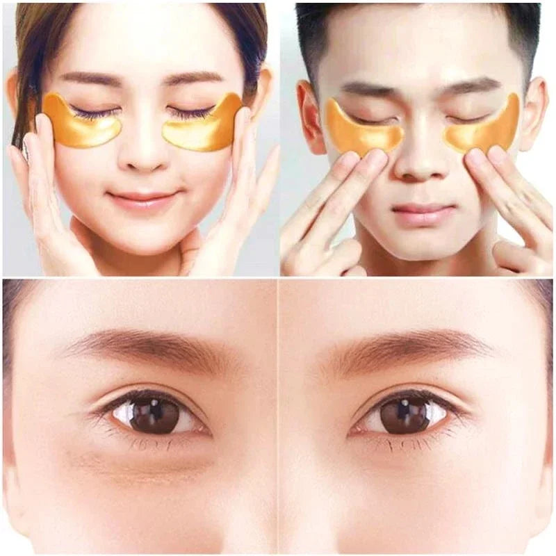 10p=5pairs Crystal Collagen Gold Powder Eye Mask Anti-Aging Dark Circles Acne Beauty Patches For Eye Skin Care Korean Cosmetics