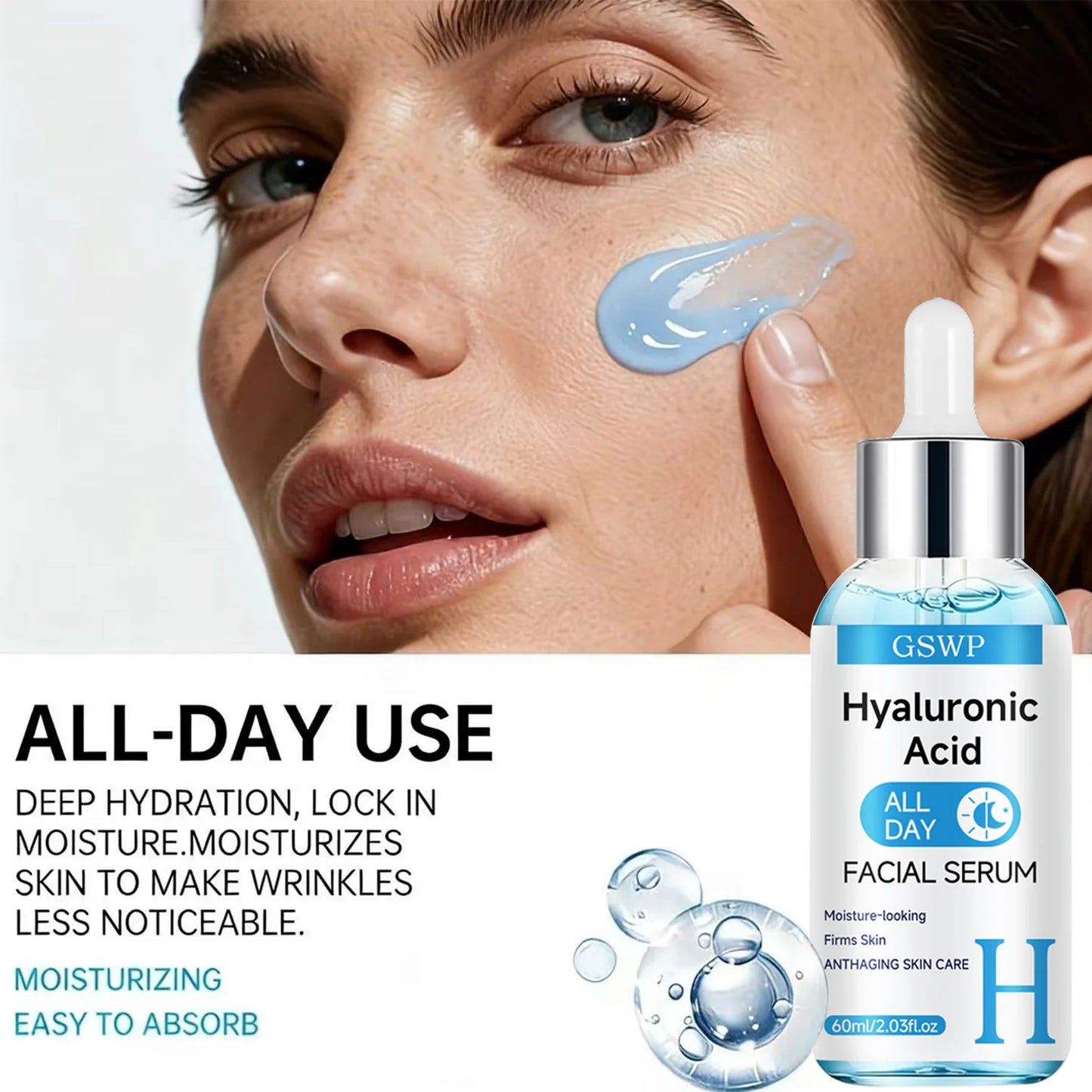 GSWP Day & Night Serum Set, Vitamin C + Retinol + Hyaluronic Acid Serums, Deeply Moisturizes, Tightens and Brightens the Face. 2
