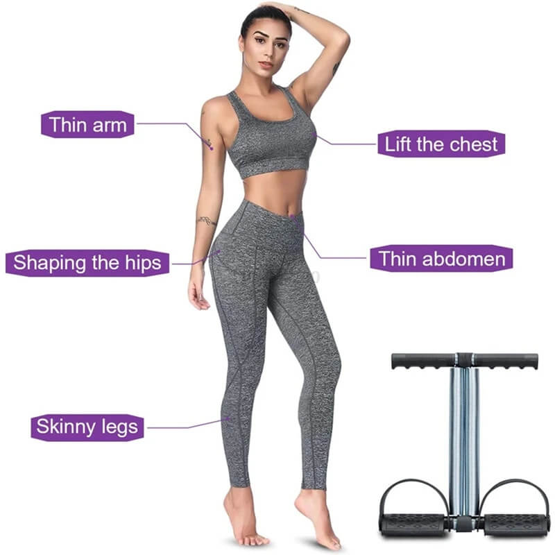 Elastic Pedal Resistance Band – Sit-Up Trainer for Home Gym
