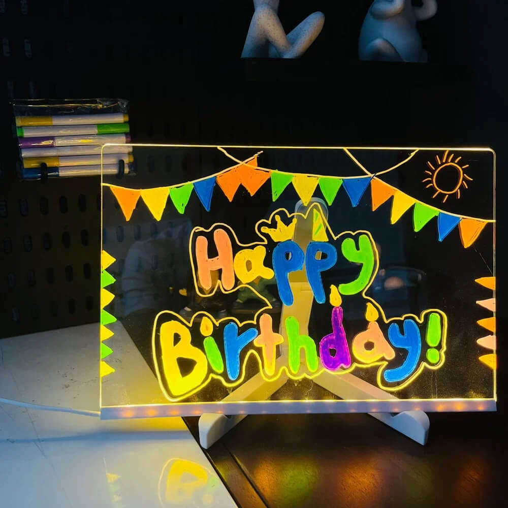 LED Note Board – Kids DIY Drawing Board with 7 Colors