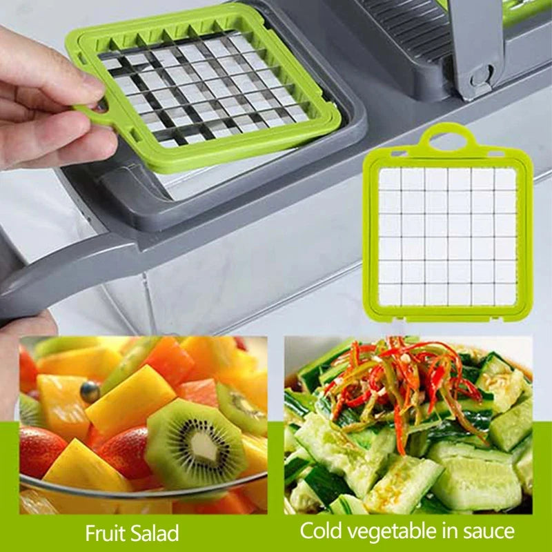 16 in 1 Multifunctional Vegetable Chopper - Onion Chopper, Food Grater, Slicer & Dicer for Kitchen, Easy Handle Design