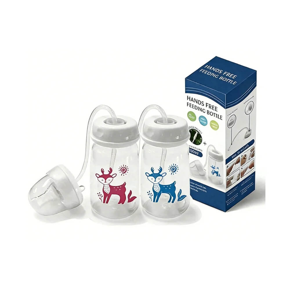 Hands-Free Anti-Choke Baby Feeding Bottle – Leak-Proof