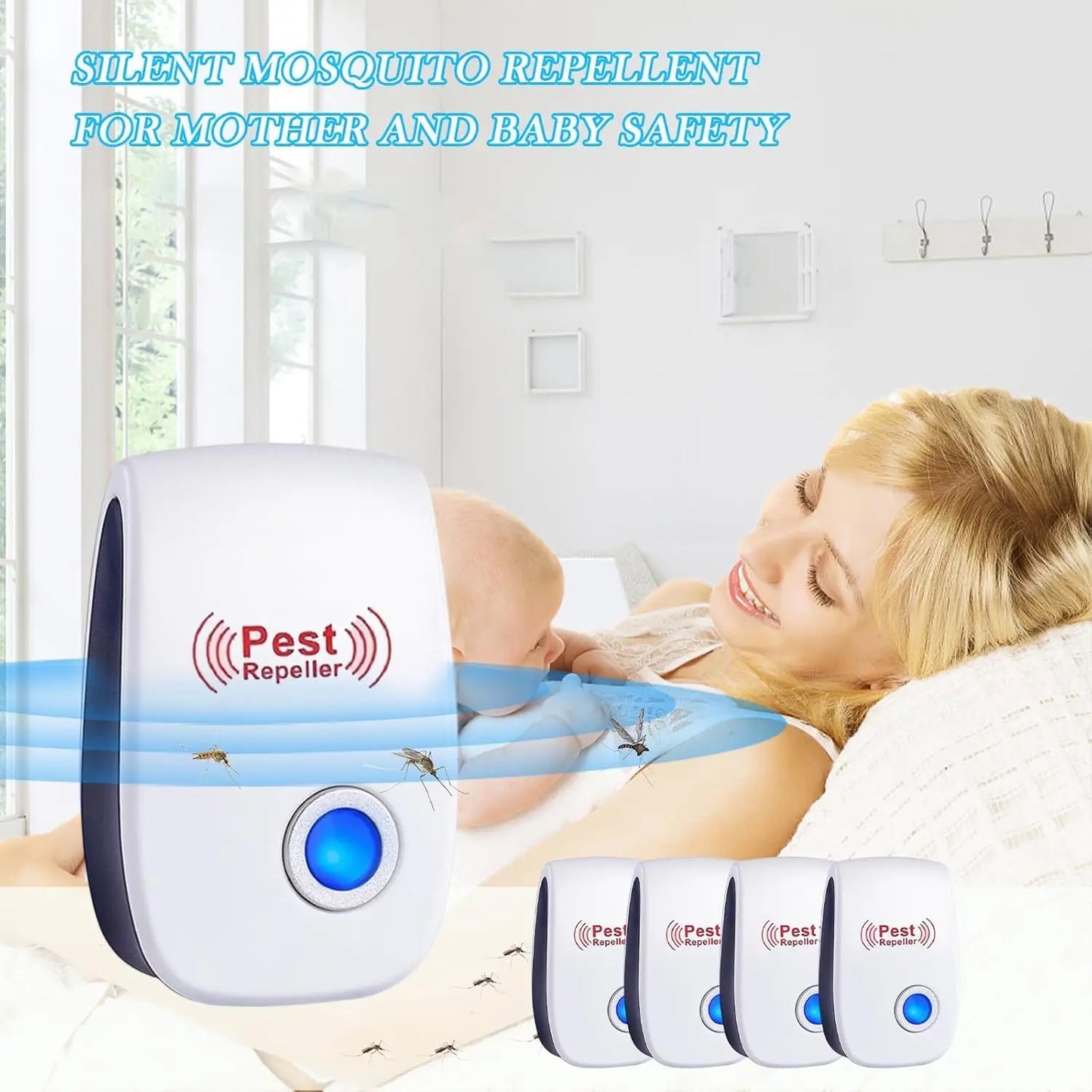 2026 New Ultrasonic Rat Mosquito Repellent Killer Plug-in Pest Control Safe Effective for Home Garden Indoor Outdoor Insect