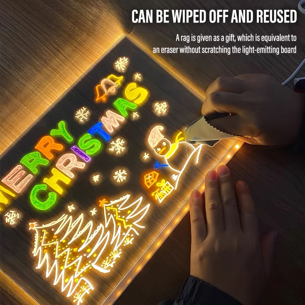 LED Note Board – Kids DIY Drawing Board with 7 Colors